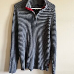 Abercrombie & Fitch Men’s Y2K Muscle Ribbed Quarter Zip Sweater Size XL